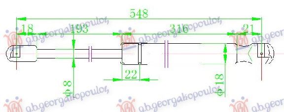 Amortizer gepeka (548L-520N)
