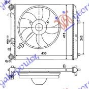 Hladnjak motora svi modeli – klima (43X41) (S VENTILATOROM)