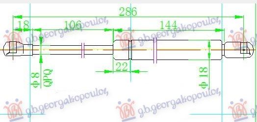 Amortizer gepeka (287L-600N)