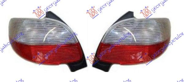 Štop lampa crvena/prozirna set