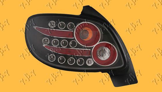 Štop svjetlo set crni LED